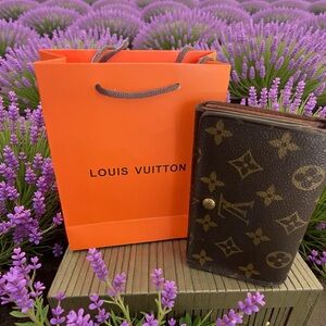 Louis Vuitton Monogram Bifold with Zippy Wallet.